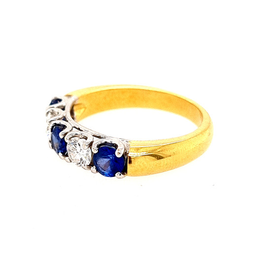 Pre Owned 18ct Diamond and Sapphire Eternity Ring ZP136